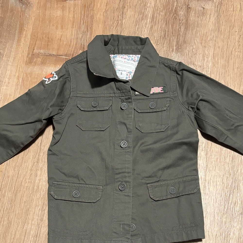 Carter's Dark Green Kids light weight jacket. Girls. Only worn a few times